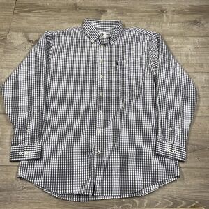 Southern‎ Proper Shirt Mens XL Blue Check 100% Cotton Long Sleeve Button Down